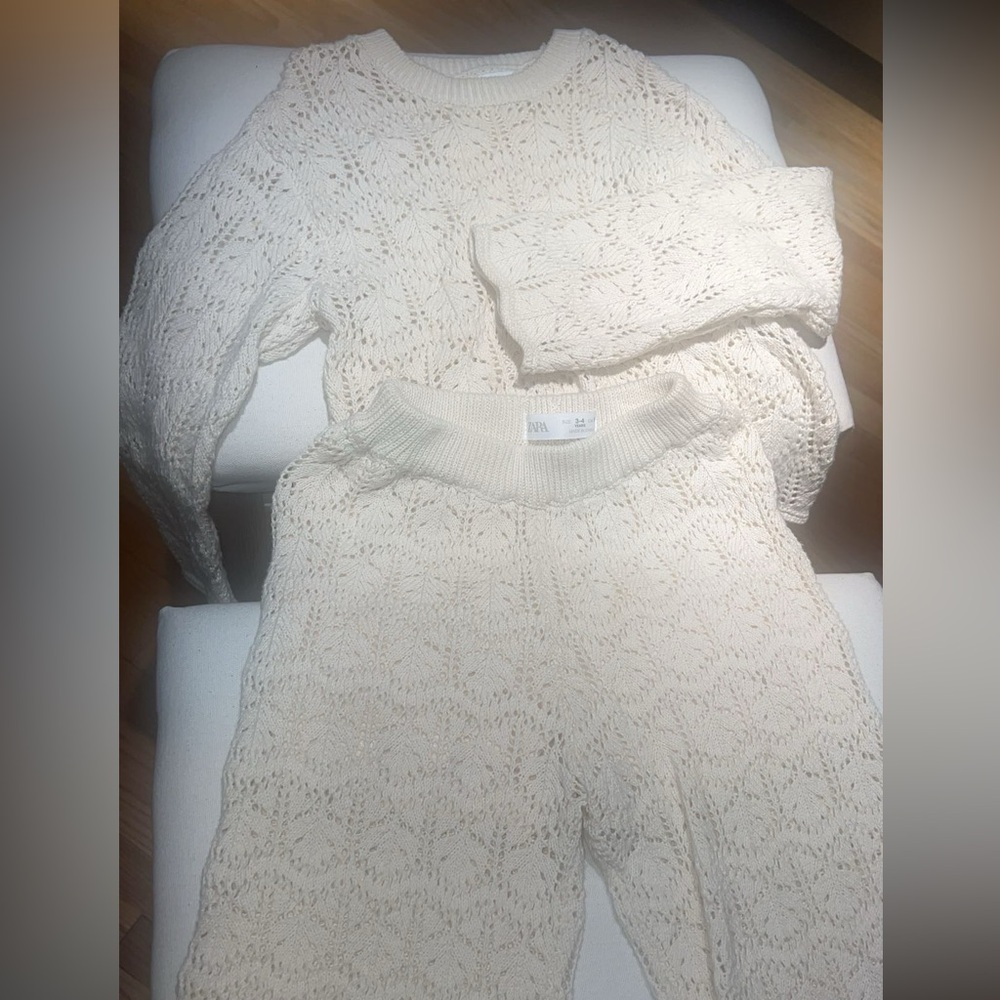 Zara toddler crochet two piece set size 3/4 T